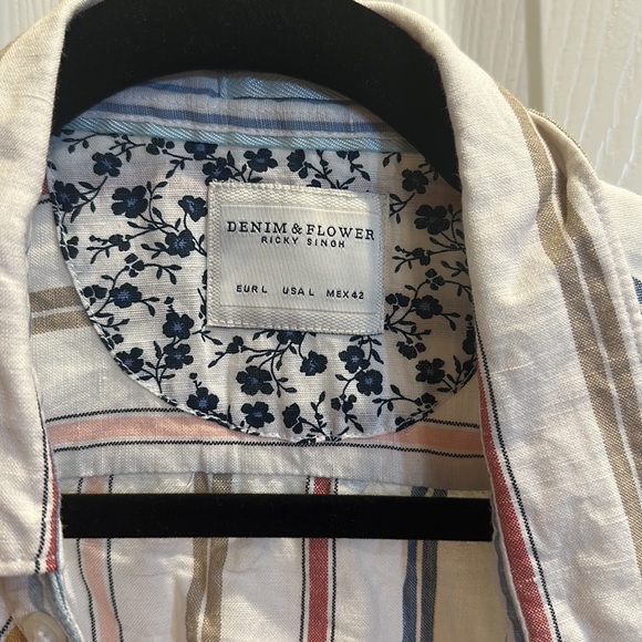 Denim & Flower - Short Sleeve Button Down (Beach Vibes) - Picture 2 of 2